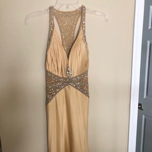 Gold prom dress